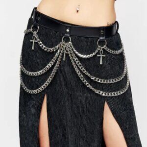 Disturbia Neith Ankh Charm Skirt Belt